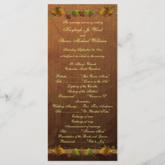 Autumn's Song Wedding Program Programme