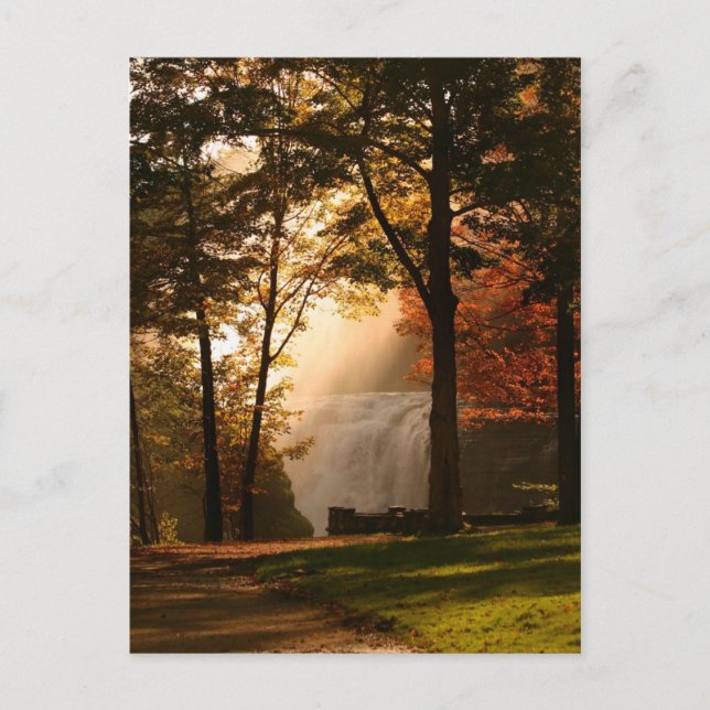 Autumns Waterfall Mist Postcard (Front)