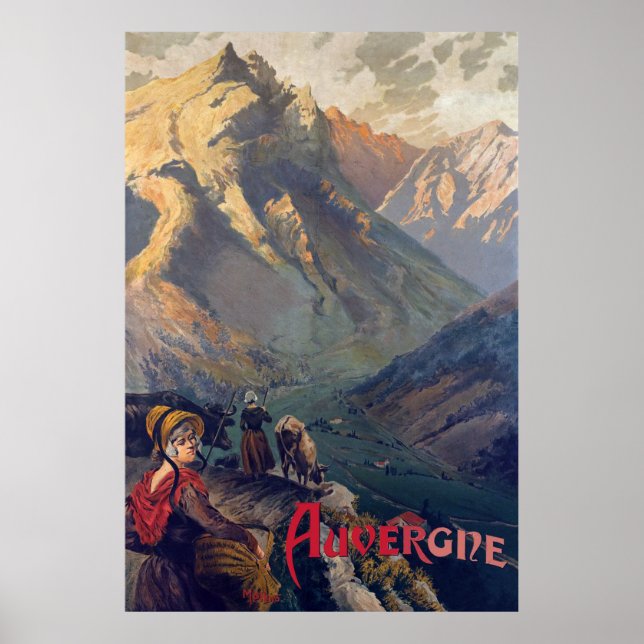 Auvergne, Mountain Road, France Poster (Front)