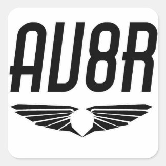 AV8R - Aviators & Pilots Wing Design Square Sticker
