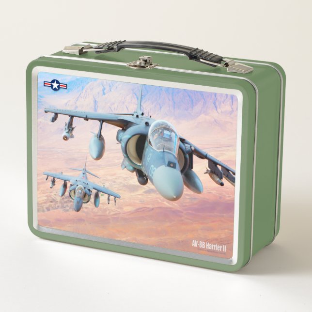 AV-8B HARRIER II METAL LUNCH BOX (Front)