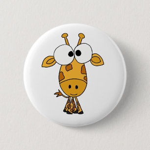AV- Funny Giraffe Cartoon 6 Cm Round Badge