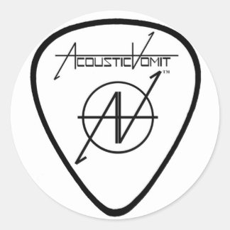 AV Guitar Pick Sticker