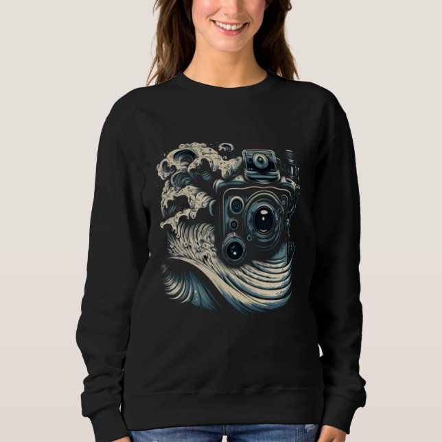 AV Technician Sound Waves Camera Audio Visual Tech Sweatshirt (Front)