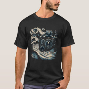 AV Technician Sound Waves Camera Audio Visual Tech T-Shirt