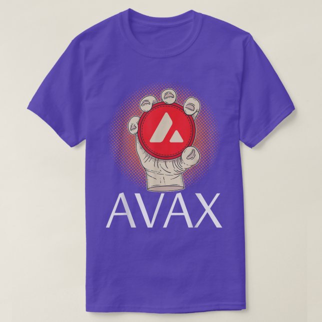 Ava Avalanche Cryptocurrency Crypto Token Blockcha T-Shirt (Design Front)