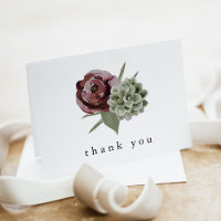 AVA Boho Burgundy Floral Succulent Desert