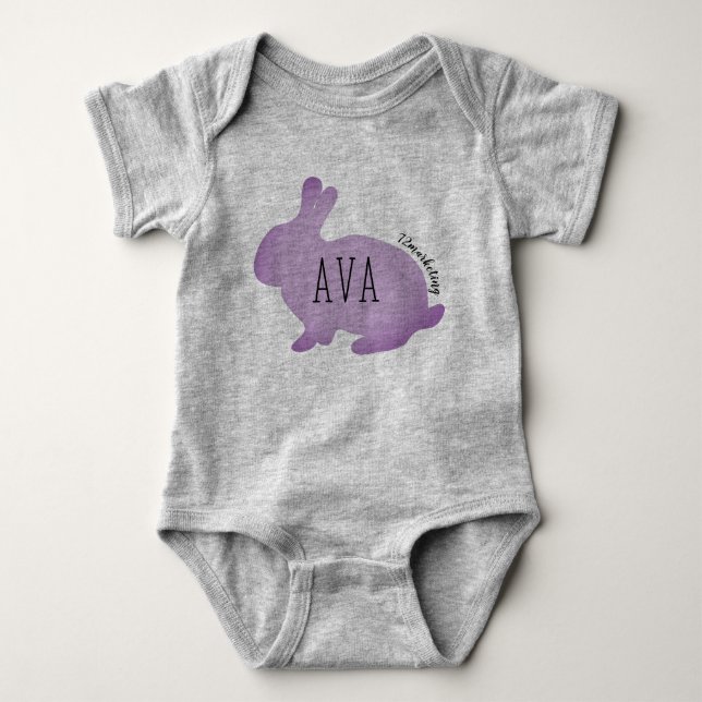 Ava Easter Bunny Babies Top Girls Spring Pastel (Front)