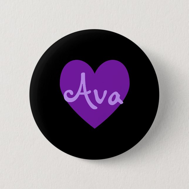 Ava in Purple 6 Cm Round Badge (Front)