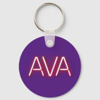 Ava name in glowing neon lights