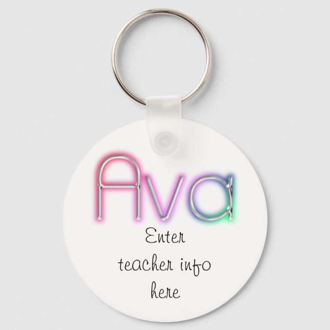 Ava Name Tag Key Chain (Front)