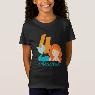 Ava – River Mermaid Goddess 4th birthday T-Shirt