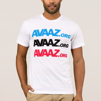 Avaaz - 3 colour front, Pangea & Tagline Back T-Shirt