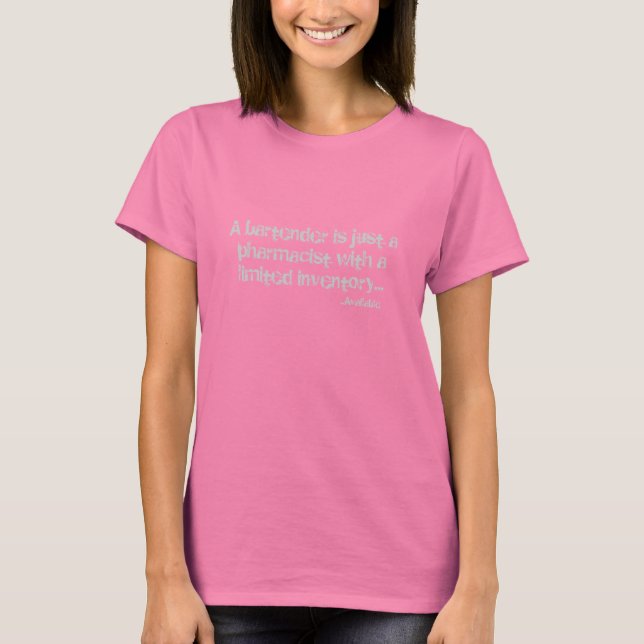 Available "Bartender" T-shirt (Front)