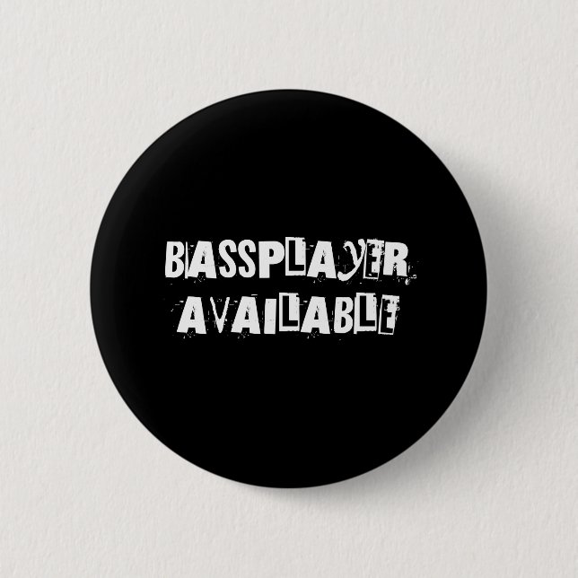 Available Bass 6 Cm Round Badge (Front)