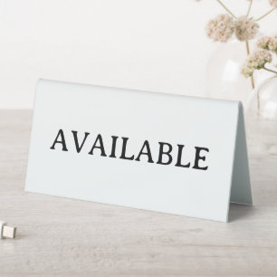AVAILABLE Plastic 6" X 3" Table Tent Sign