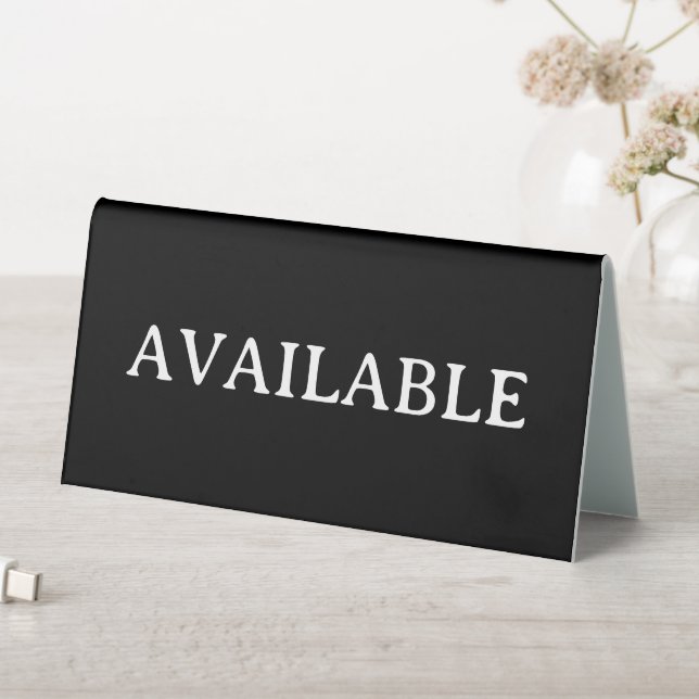 AVAILABLE | Plastic 6" X 3" Table Tent Sign (In SItu (Table))