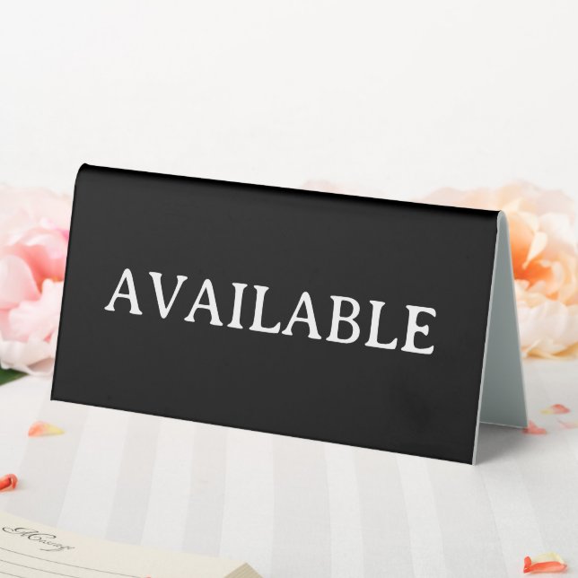 AVAILABLE | Plastic 6" X 3" Table Tent Sign (In SItu (Wedding))