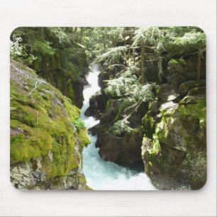 Avalanche Gorge II at Glacier National Park Mouse Mat