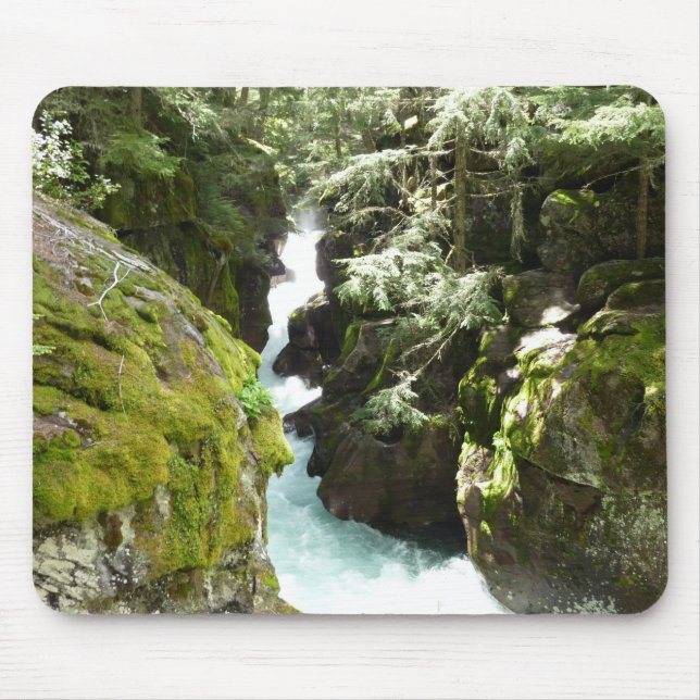 Avalanche Gorge II at Glacier National Park Mouse Mat (Front)