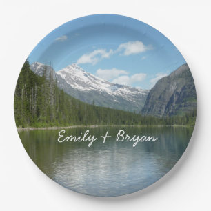 Avalanche Lake I in Glacier National Park Paper Plate