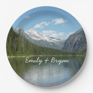 Avalanche Lake I in Glacier National Park Paper Plate