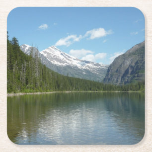 Avalanche Lake I in Glacier National Park Square Paper Coaster