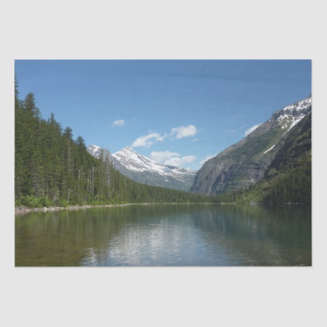 Avalanche Lake I in Glacier National Park Tissue Paper (Front)