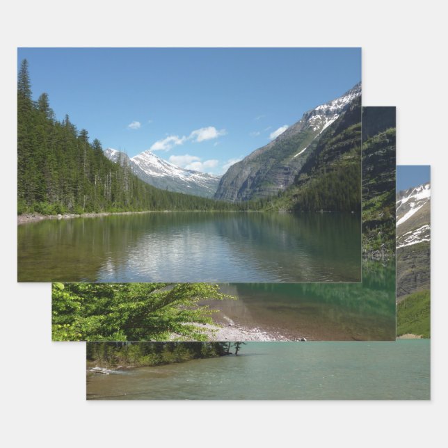 Avalanche Lake I in Glacier National Park Wrapping Paper Sheet (Set)