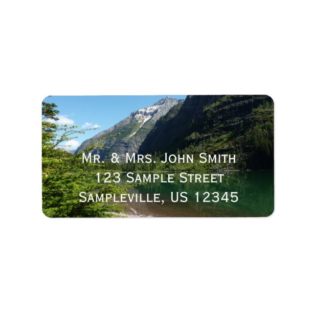 Avalanche Lake II in Glacier National Park Label (Front)
