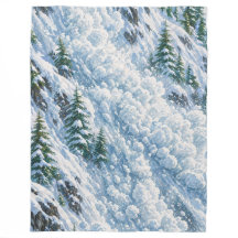 Avalanche Mountain Snow Scene