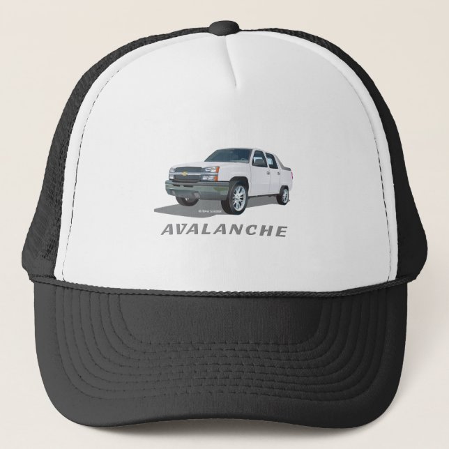 Avalanche White Trucker Hat (Front)