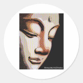 Avalokitesvara Classic Round Sticker