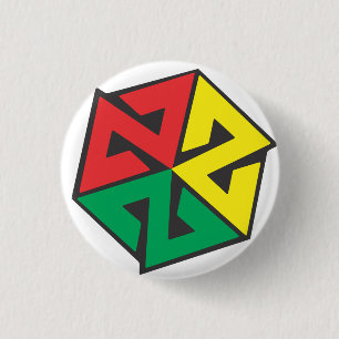 AVALON7 Inspiracon Rasta 3 Cm Round Badge