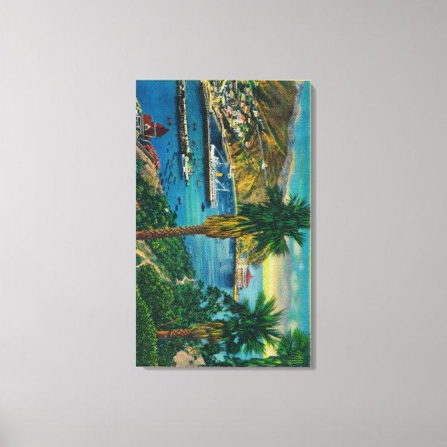 Avalon Bay, Santa Catalina Island from Skyline Canvas Print (Front)