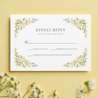 Avalon Elegant Yellow Wildflower Frame Wedding