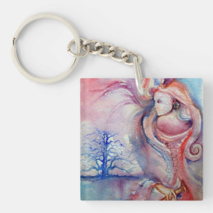 AVALON Magic and Mystery Pink Blue Fantasy Key Ring