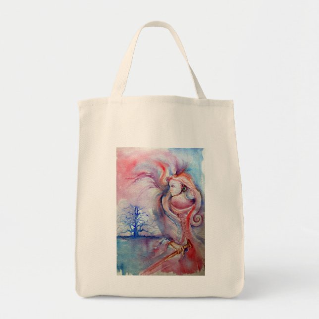 AVALON / Magic and Mystery,Pink Blue Fantasy Tote Bag (Front)