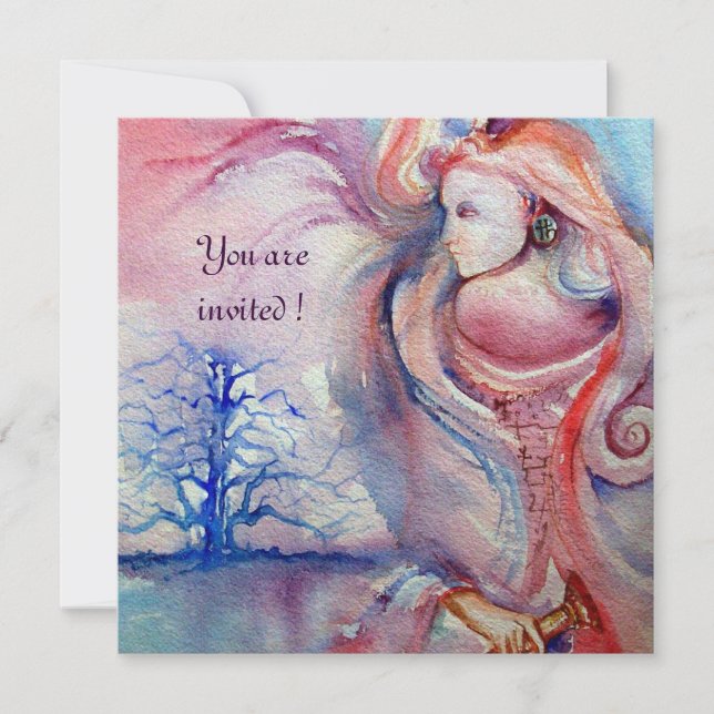 AVALON , Magic and Mystery soft pink purple blue Invitation (Front)
