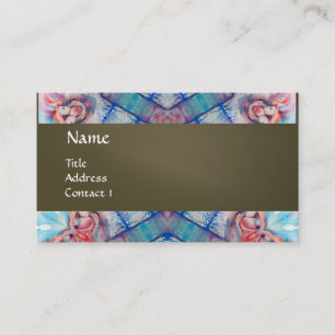 AVALON PSYCHEDELIC    monogram ,pink purple grey Business Card