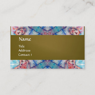 AVALON PSYCHEDELIC monogram ,pink purple yellow Business Card