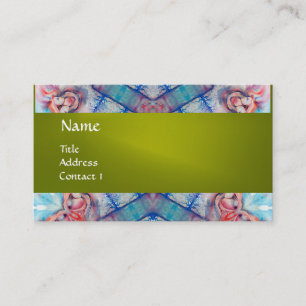AVALON PSYCHEDELIC    monogram ,pink purple yellow Business Card