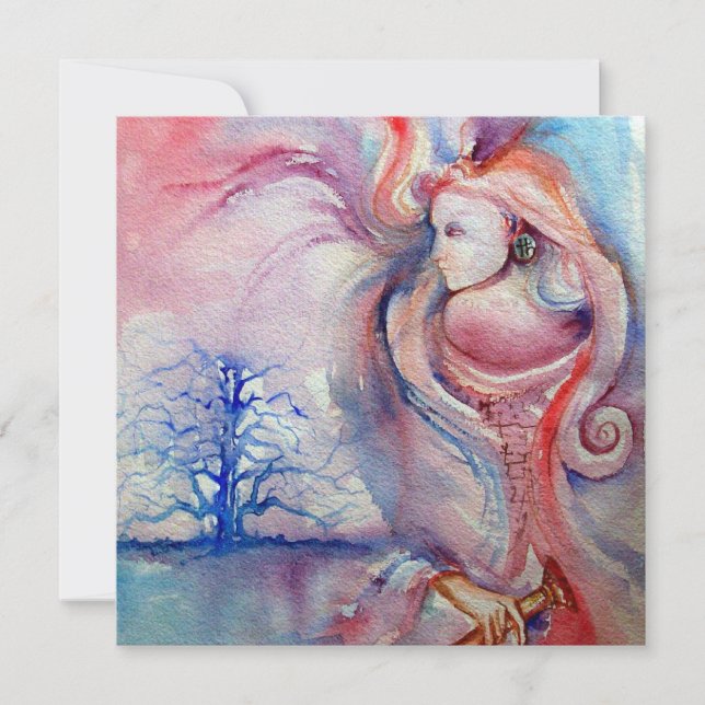 AVALON , soft pink purple blue Invitation (Front)