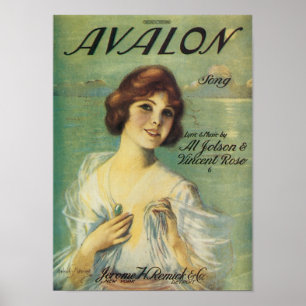 Avalon Song VIntage Songbook Cover Poster