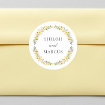 Avalon Yellow Wildflowers Circle Wedding Names