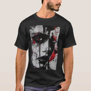 Avant-Garde Abstract Portrait Grunge Art Design T-Shirt