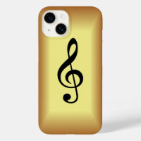 Avant Garde, Black G clef on Gold Background