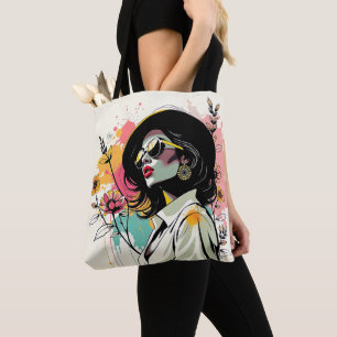 Avant-Garde Flora Fusion Dual Side 💖🍃 Tote Bag