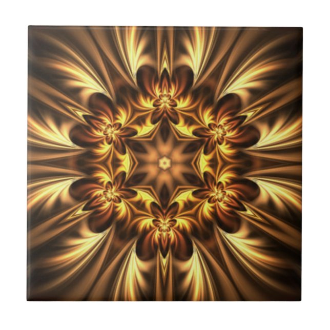  Avant-Garde ~ Gold Russet Black 052 ~  Tile (Front)