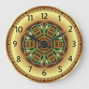 Avant - Garde, Green and Gold, Design KNF 1 ~ Large Clock